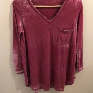 Half sleeve faded pocket tee